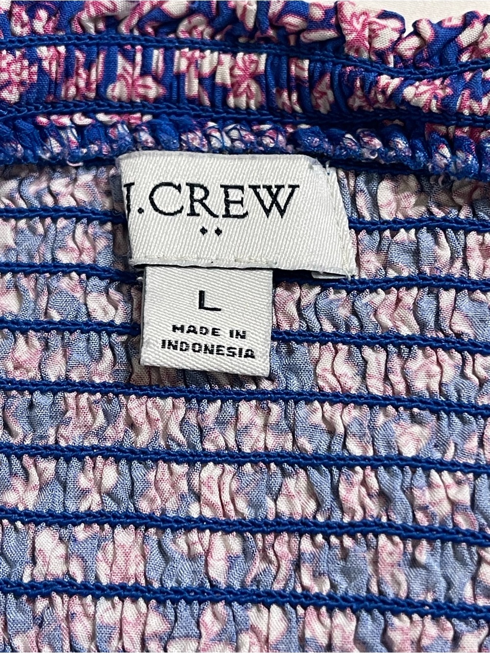 J. Crew Lavender-Blue Floral Smocked Maxi Dress - Picture 6 of 13